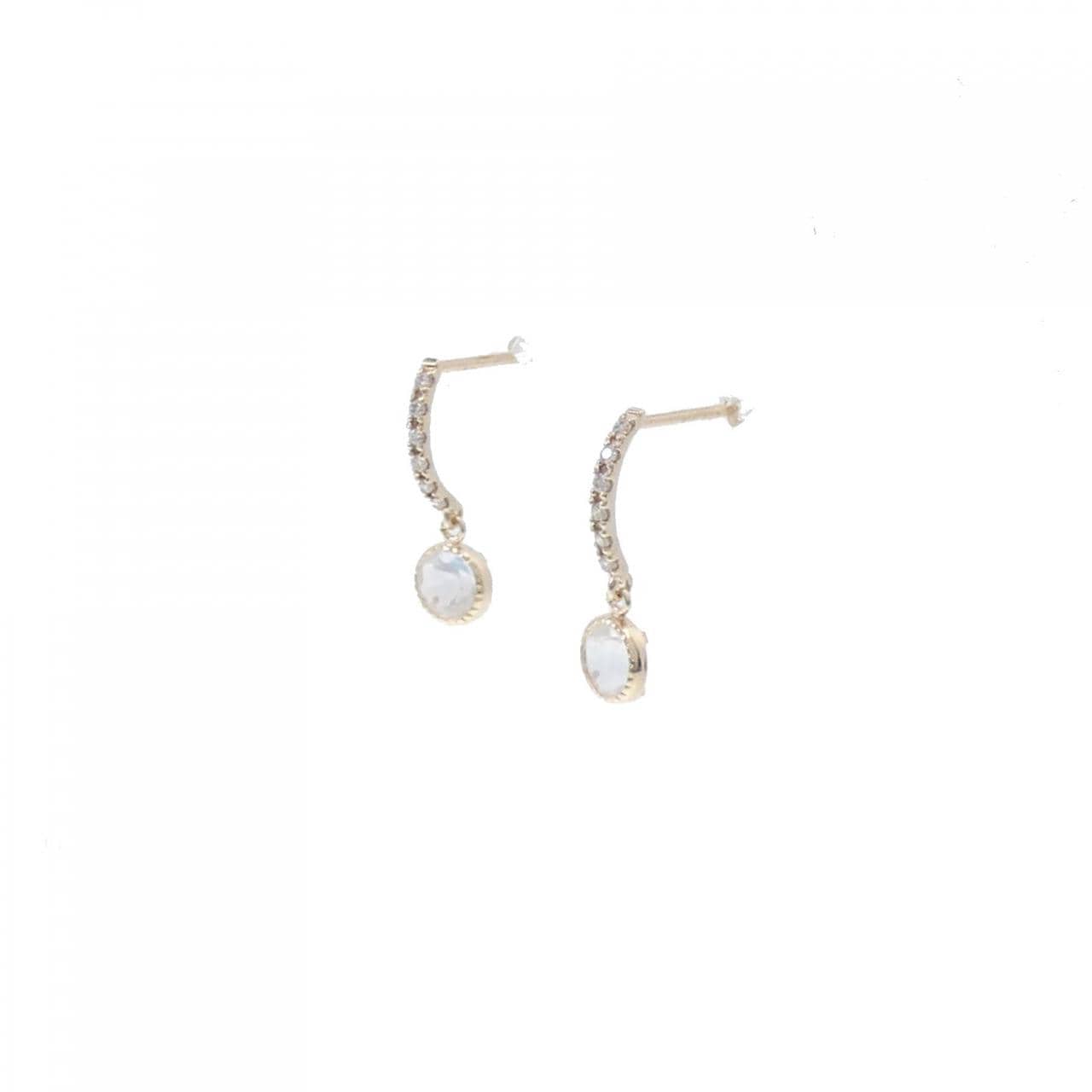 [BRAND NEW] K10YG Moonstone earrings