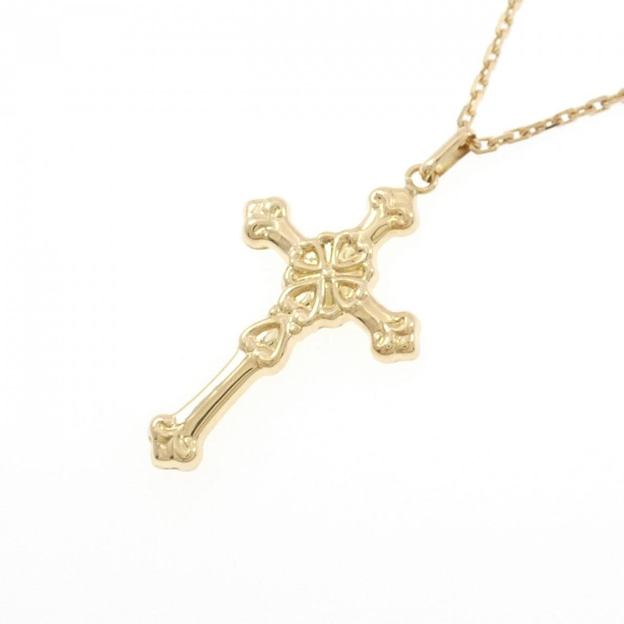 K18YG クロス ネックレス