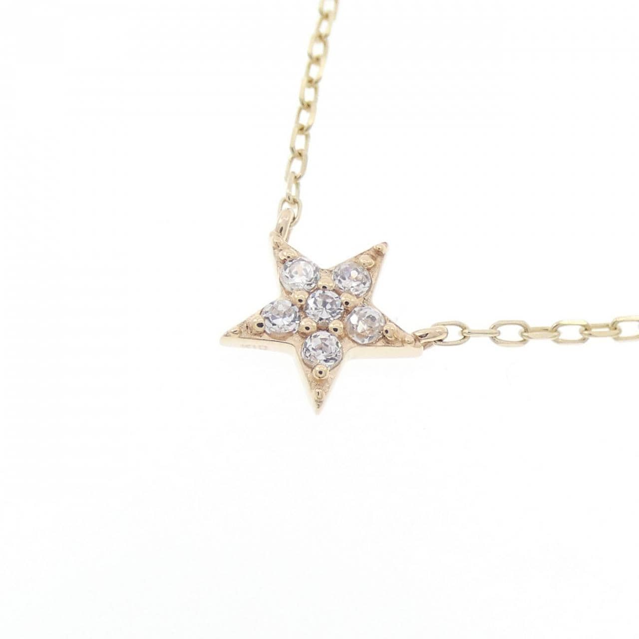 K10YG スター キュービック ネックレス