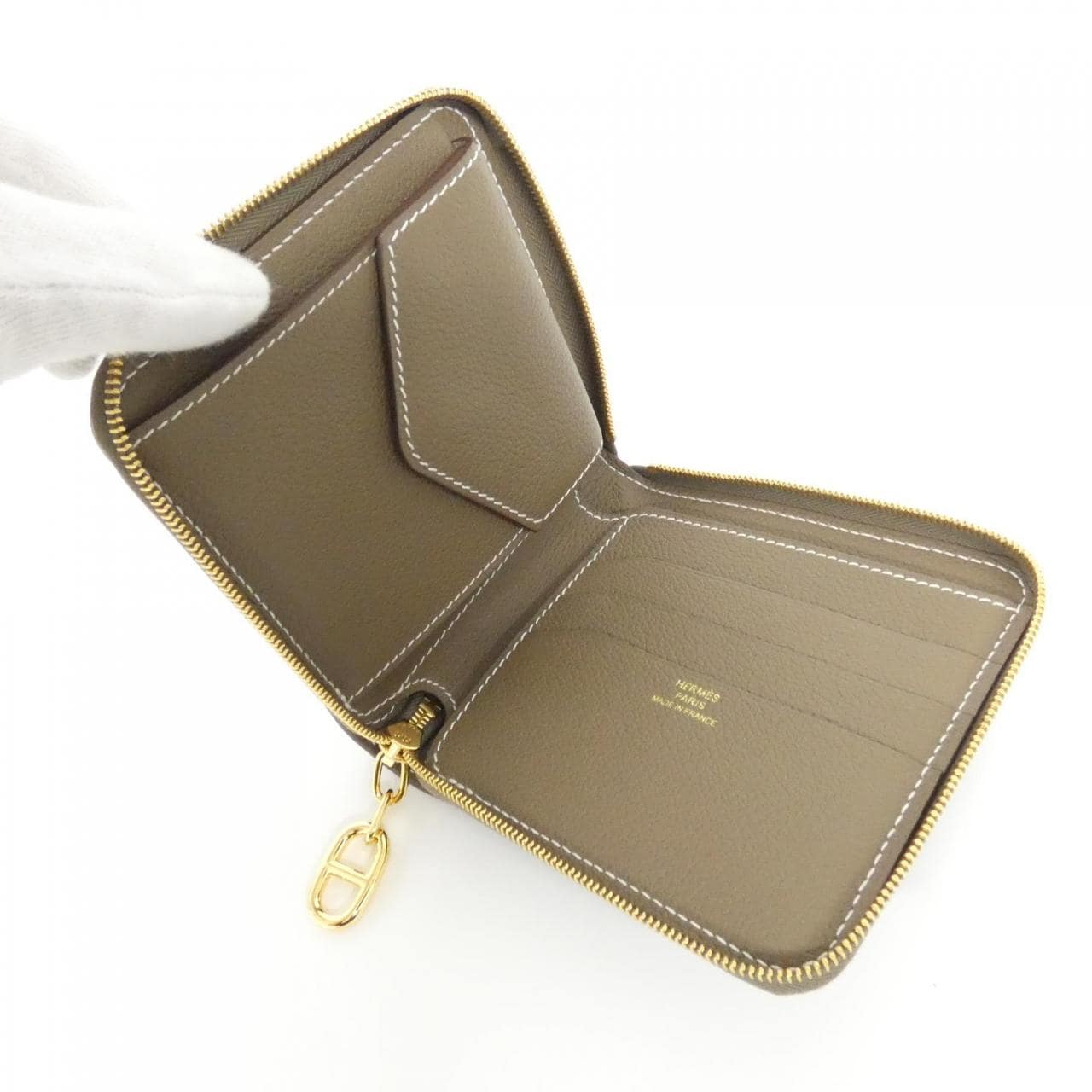 【未使用品】エルメス ジップエンゴー2 コンパクト シェーヌ ダンクル 084212CC 財布