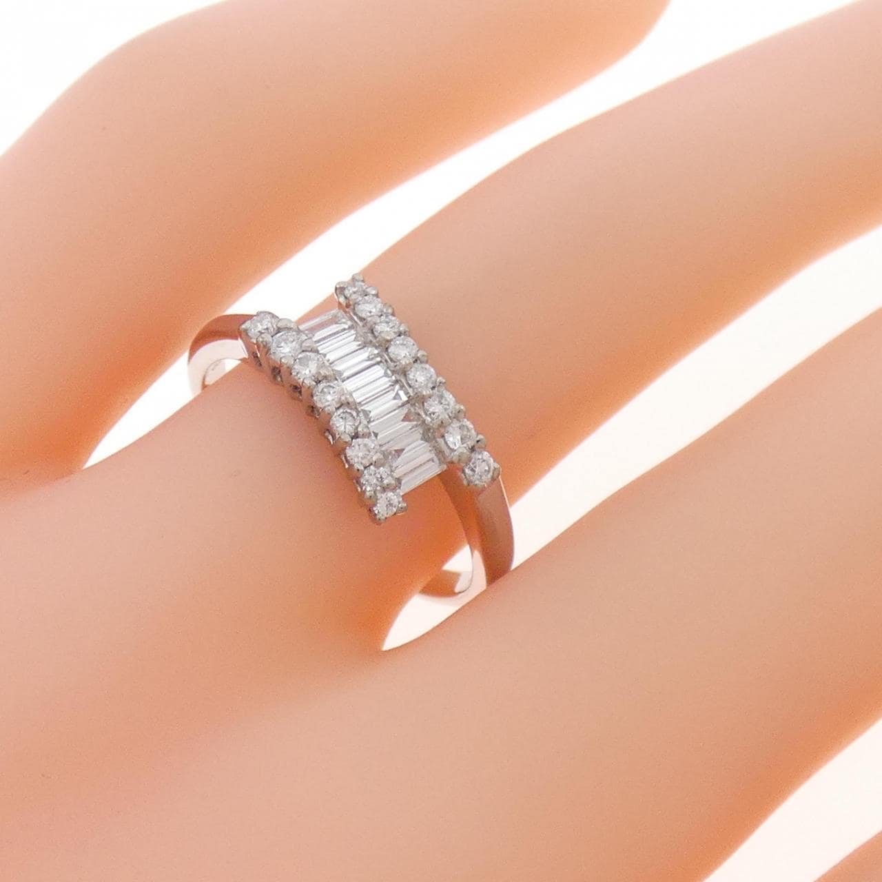 K18WG ダイヤモンド リング 0.38CT