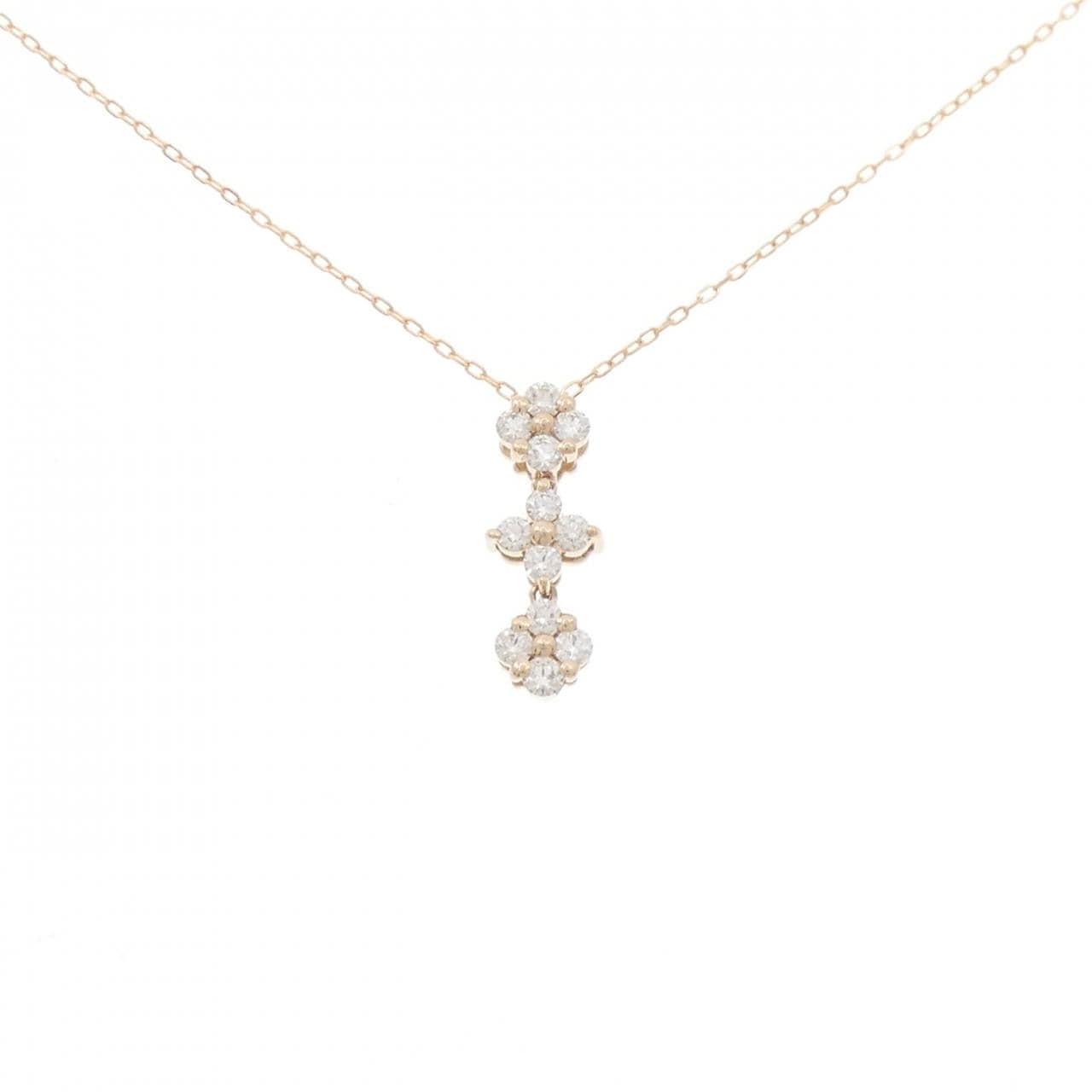 K18PG ダイヤモンド ネックレス 0.30CT
