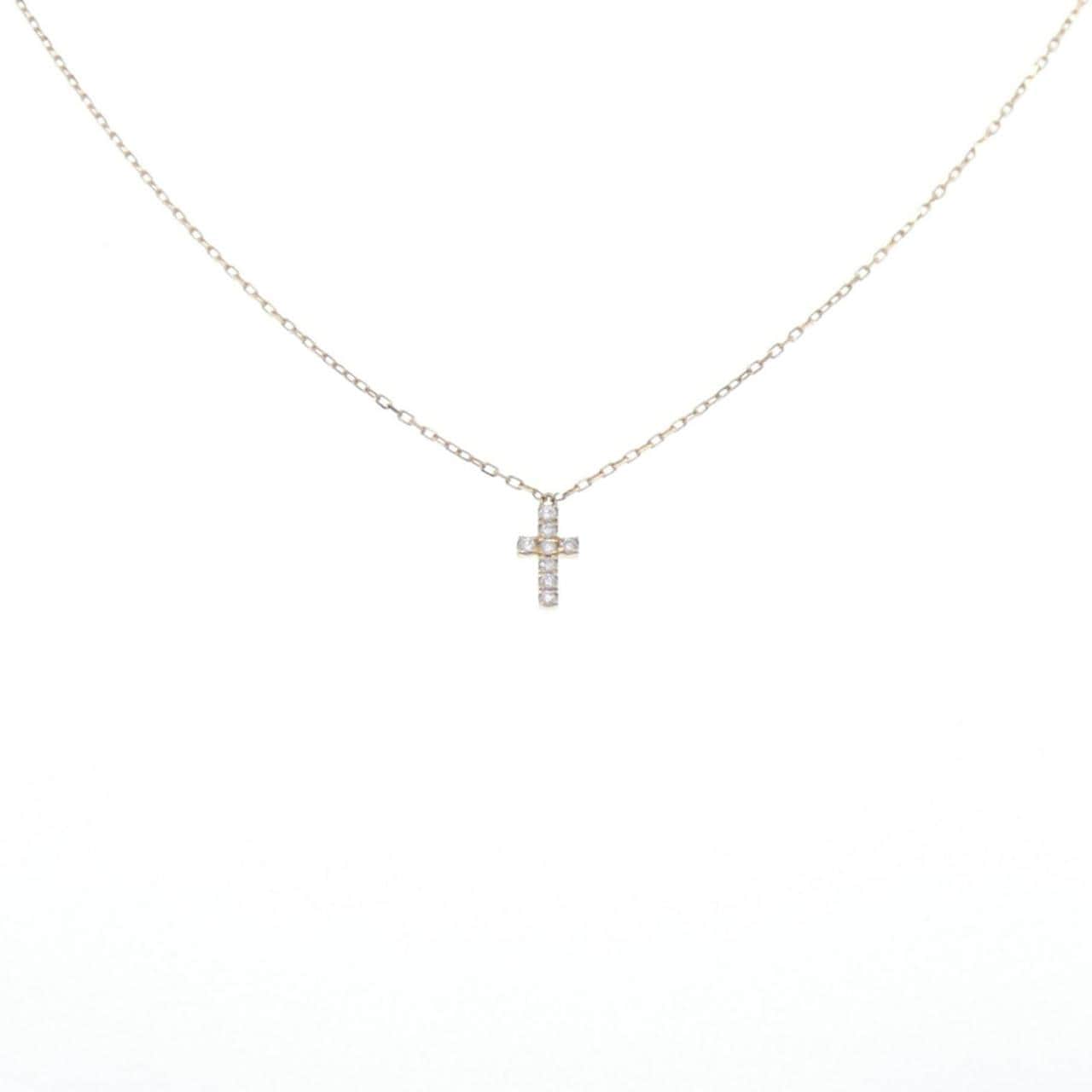 AHKAH cross pave necklace 0.05CT