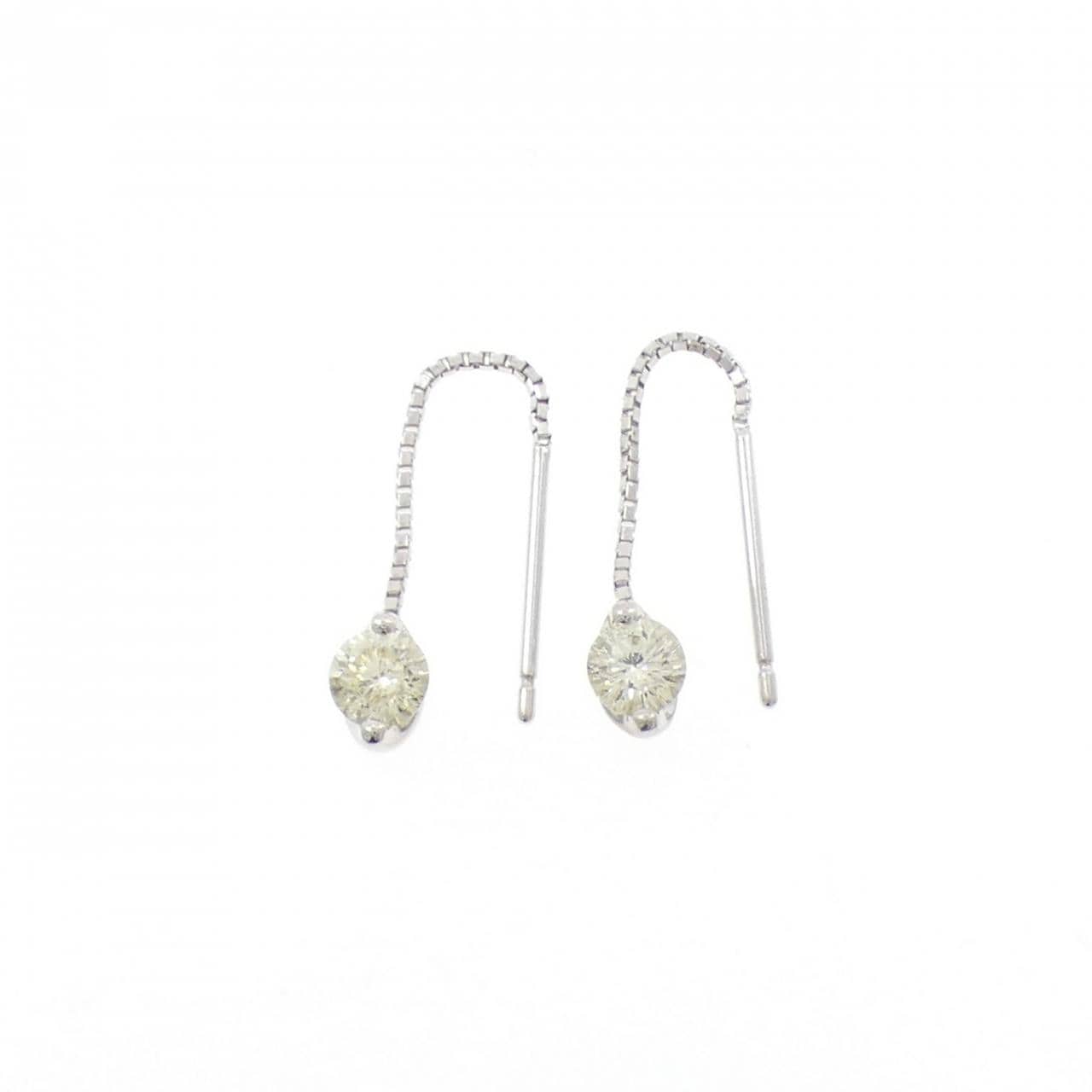PT900 ダイヤモンド ピアス 0.547CT