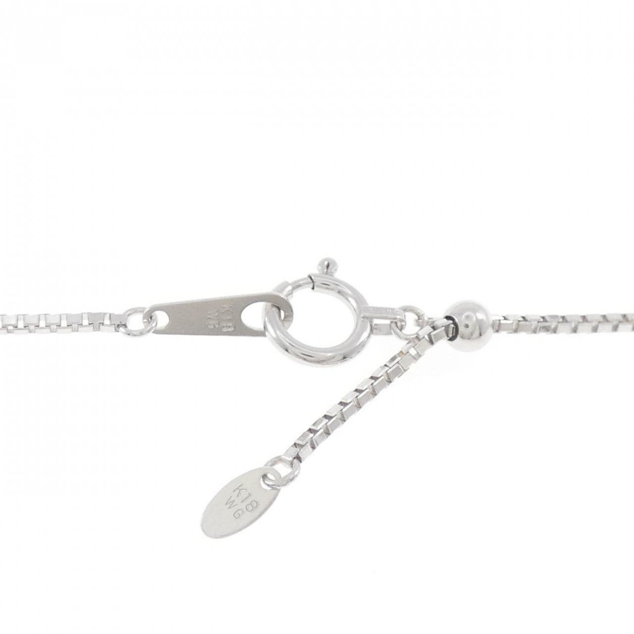 K18WG クロス ダイヤモンド ネックレス 3.88CT