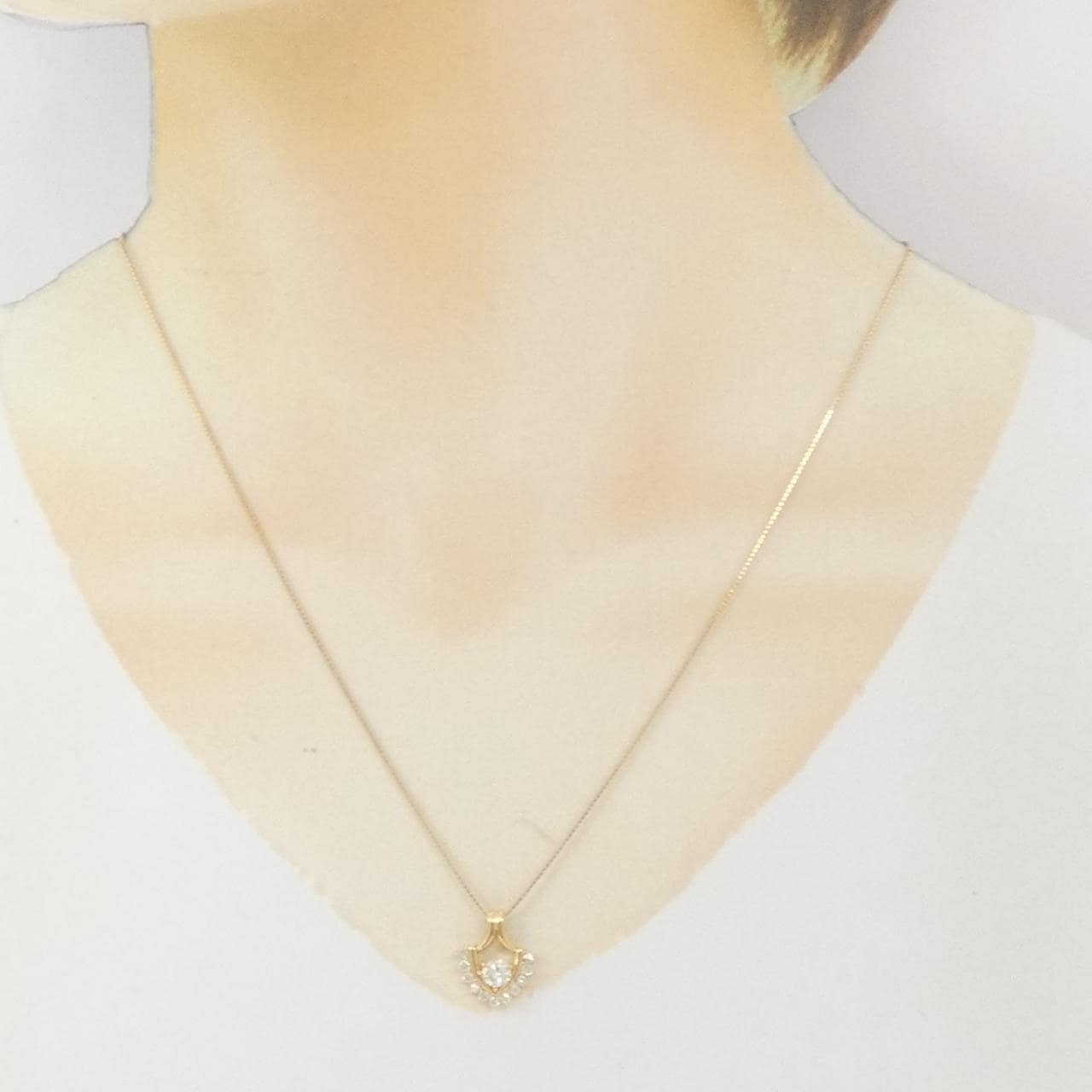 K18YG ダイヤモンド ネックレス 0.54CT