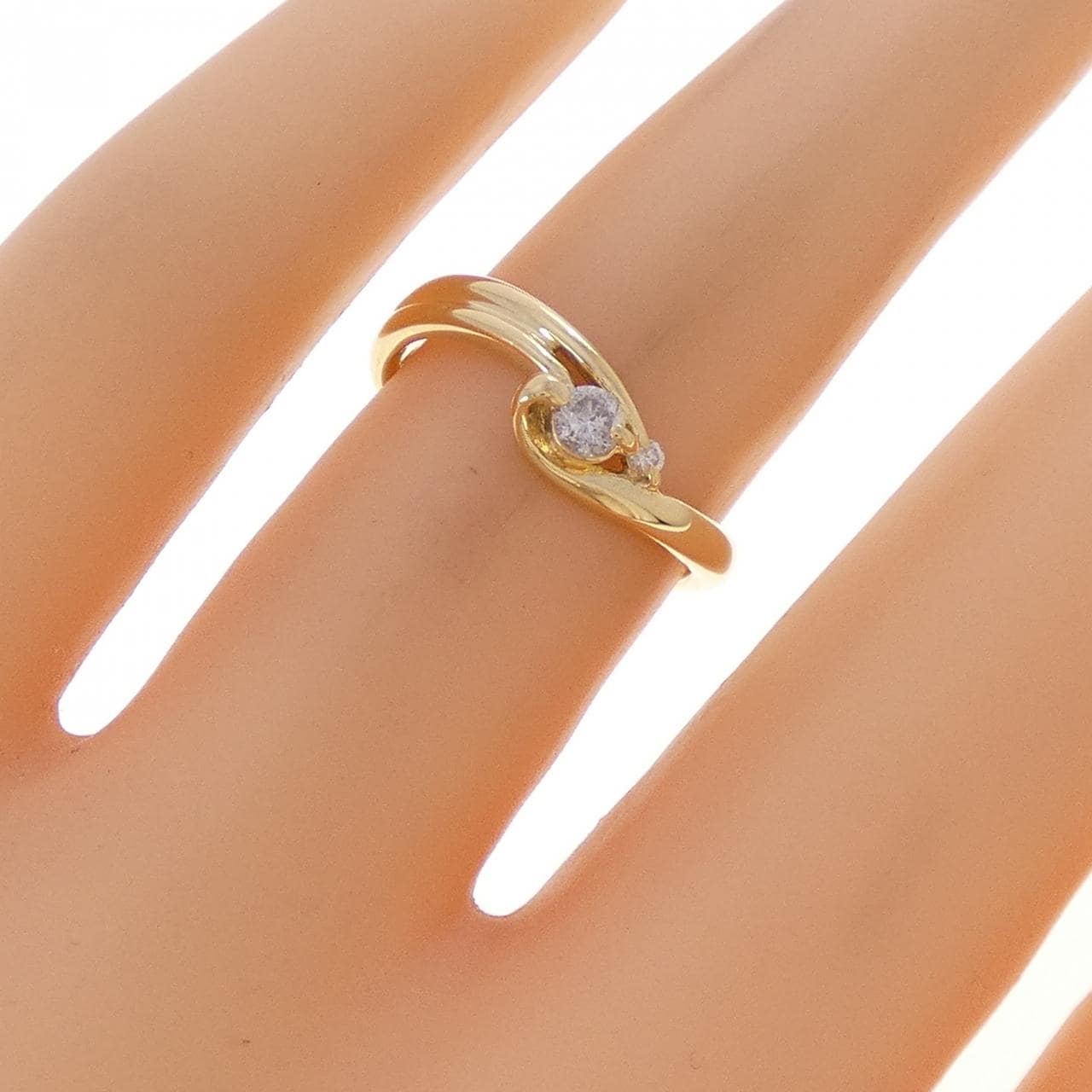 K18YG ダイヤモンド リング 0.12CT