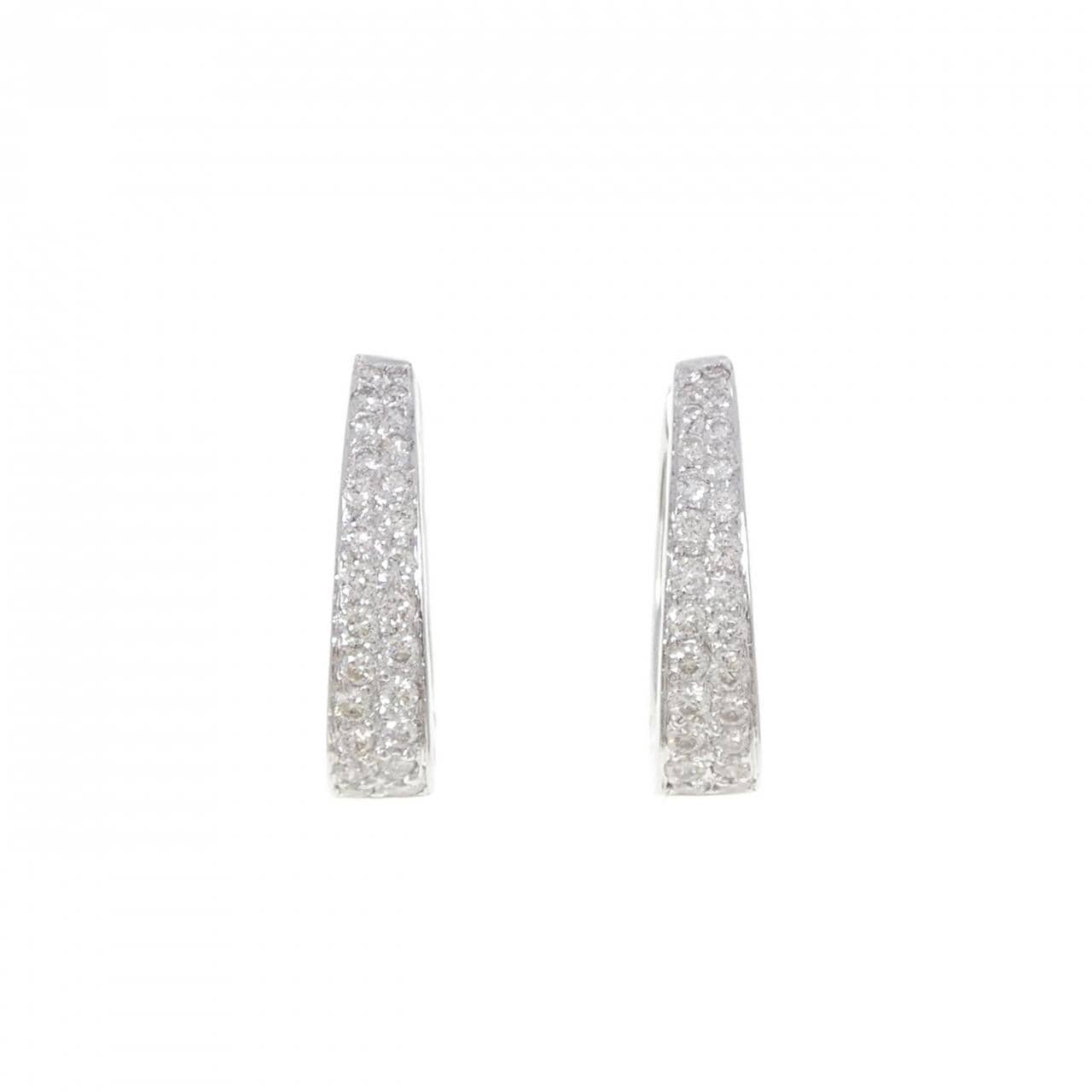 K18WG ダイヤモンド ピアス 1.09CT