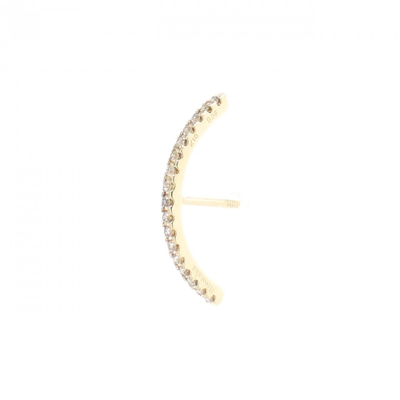 ヒロタカ ゴサマー ショートバー ピアス 0.08CT 片耳