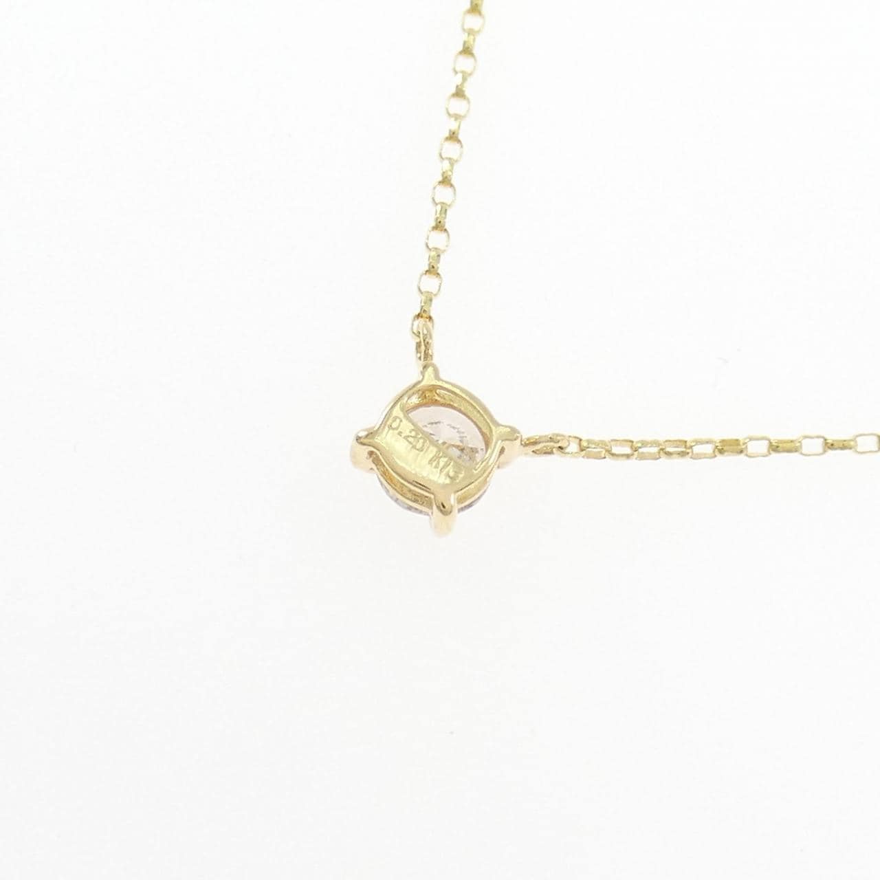 K18YG ソリティア ダイヤモンド ネックレス 0.20CT