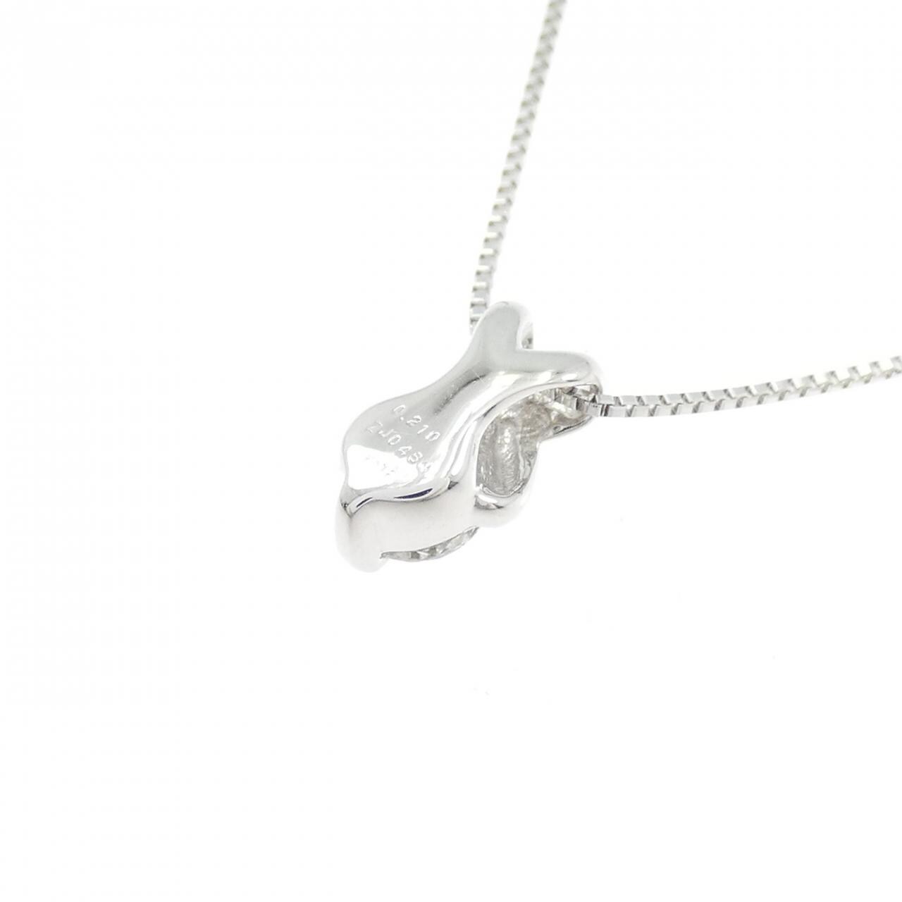 K18WG ダイヤモンド ネックレス 0.210CT