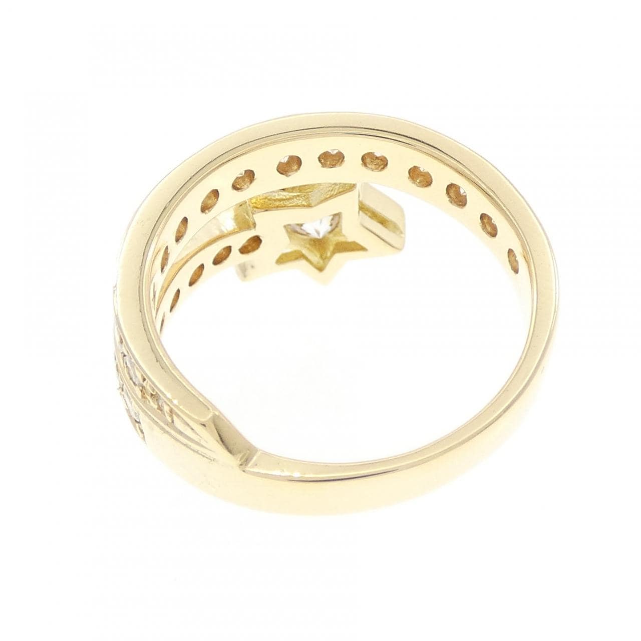 K18YG スター ダイヤモンド リング 0.454CT