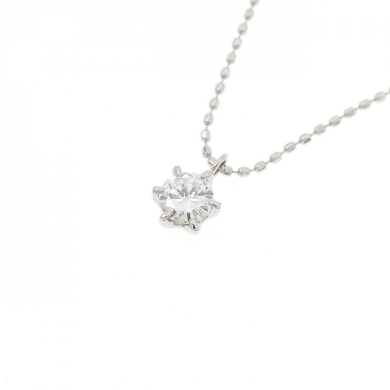 PT900/PT850 ソリティア ダイヤモンド ネックレス 0.188CT