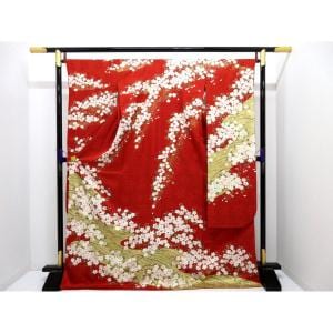 Furisode Yuzen gold color processing