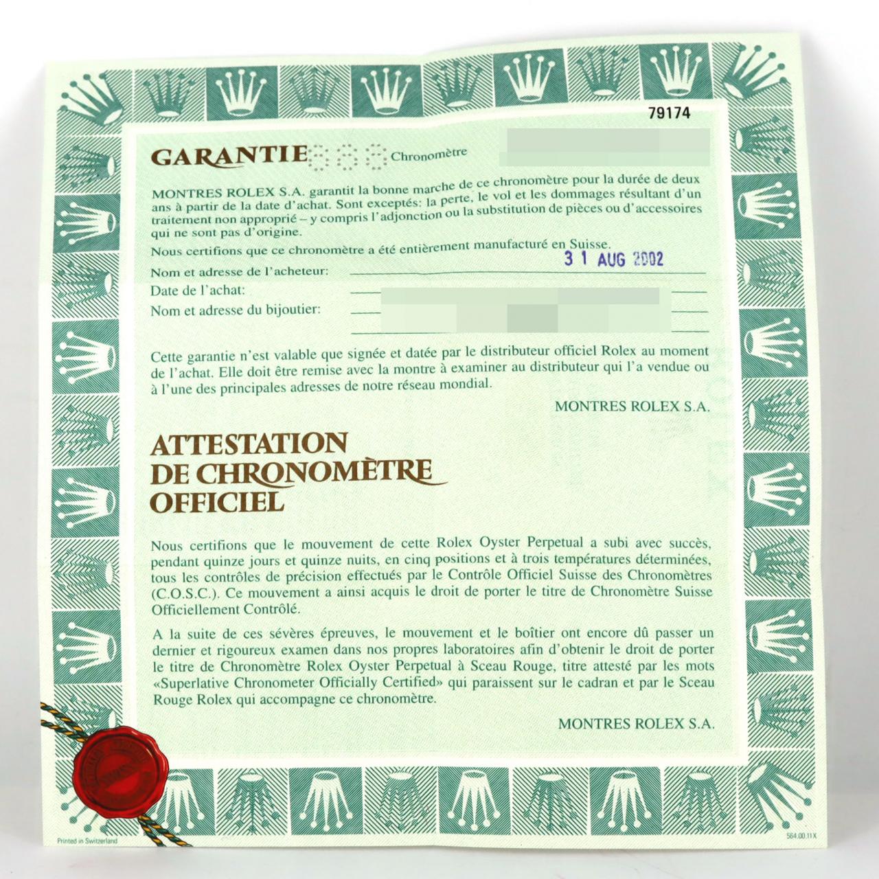 ロレックス デイトジャスト 79174 SSxWG 自動巻 K番