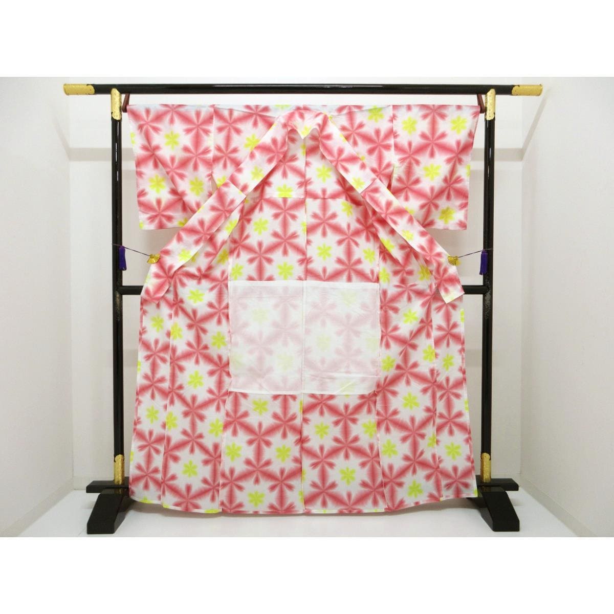 [Unused items] Women's Yukata, Arimatsu Narumi Shibori, Wide Collar