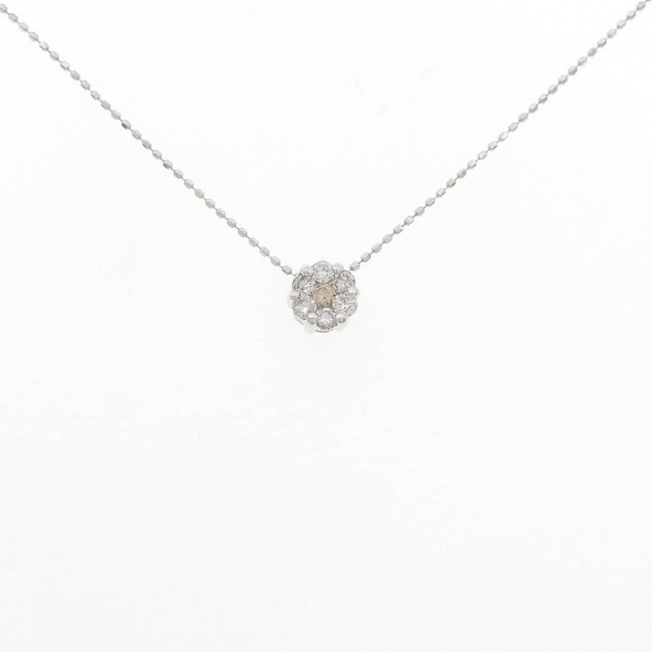 K18WG ダイヤモンド ネックレス 0.3CT