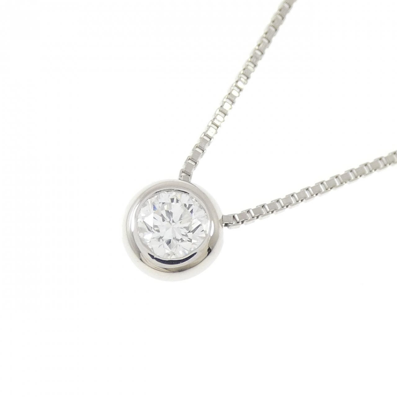 PT900/PT850 ソリティア ダイヤモンド ネックレス 0.555CT