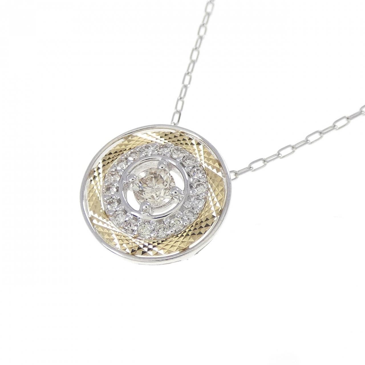 K18WG/K18YG ダイヤモンド ネックレス 0.20CT
