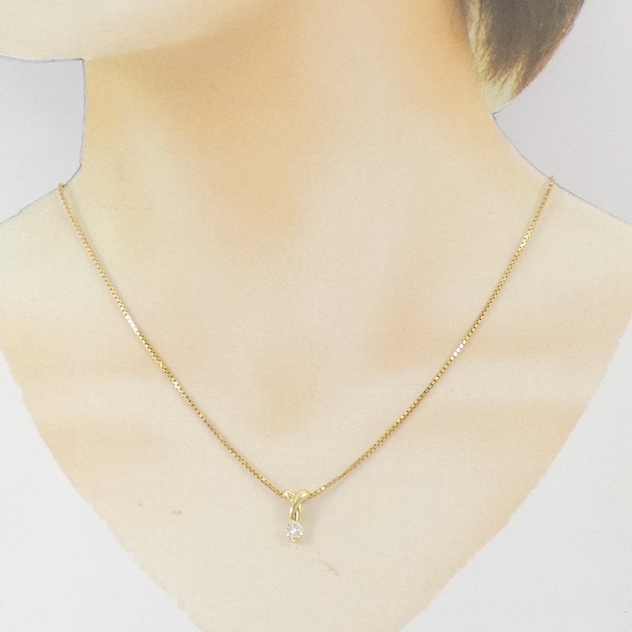 K18YG ダイヤモンド ネックレス 0.23CT