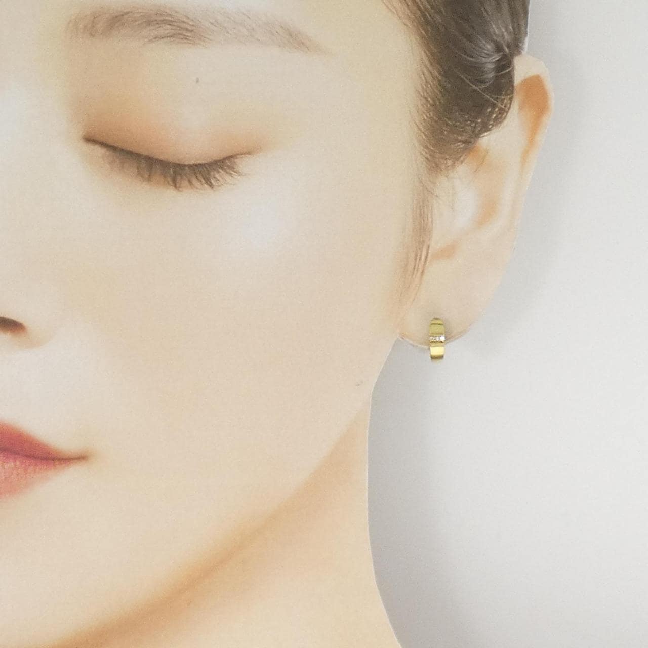 K18YG ダイヤモンド ピアス 0.04CT