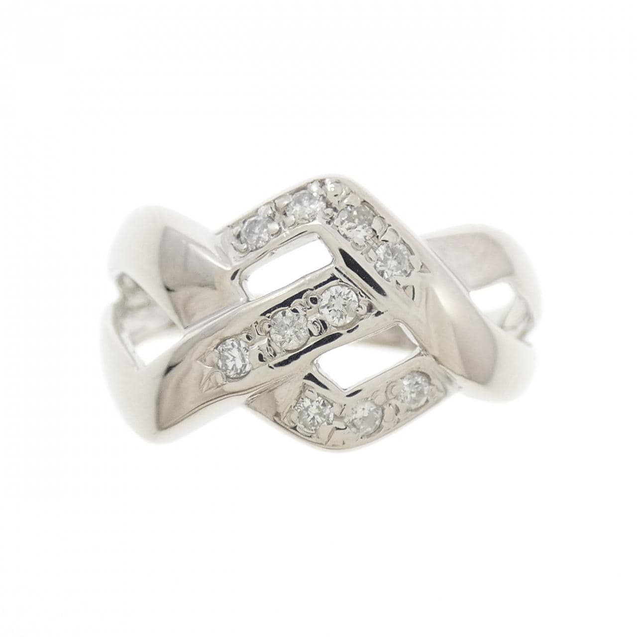 PT850钻石戒指，0.13克拉