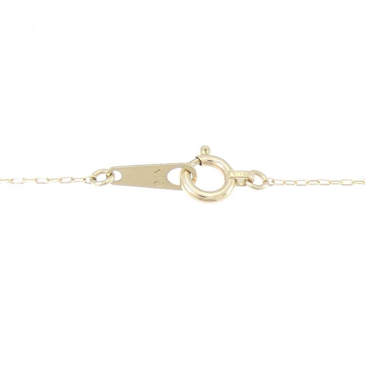 K10YG ソリティア ダイヤモンド ネックレス 0.08CT