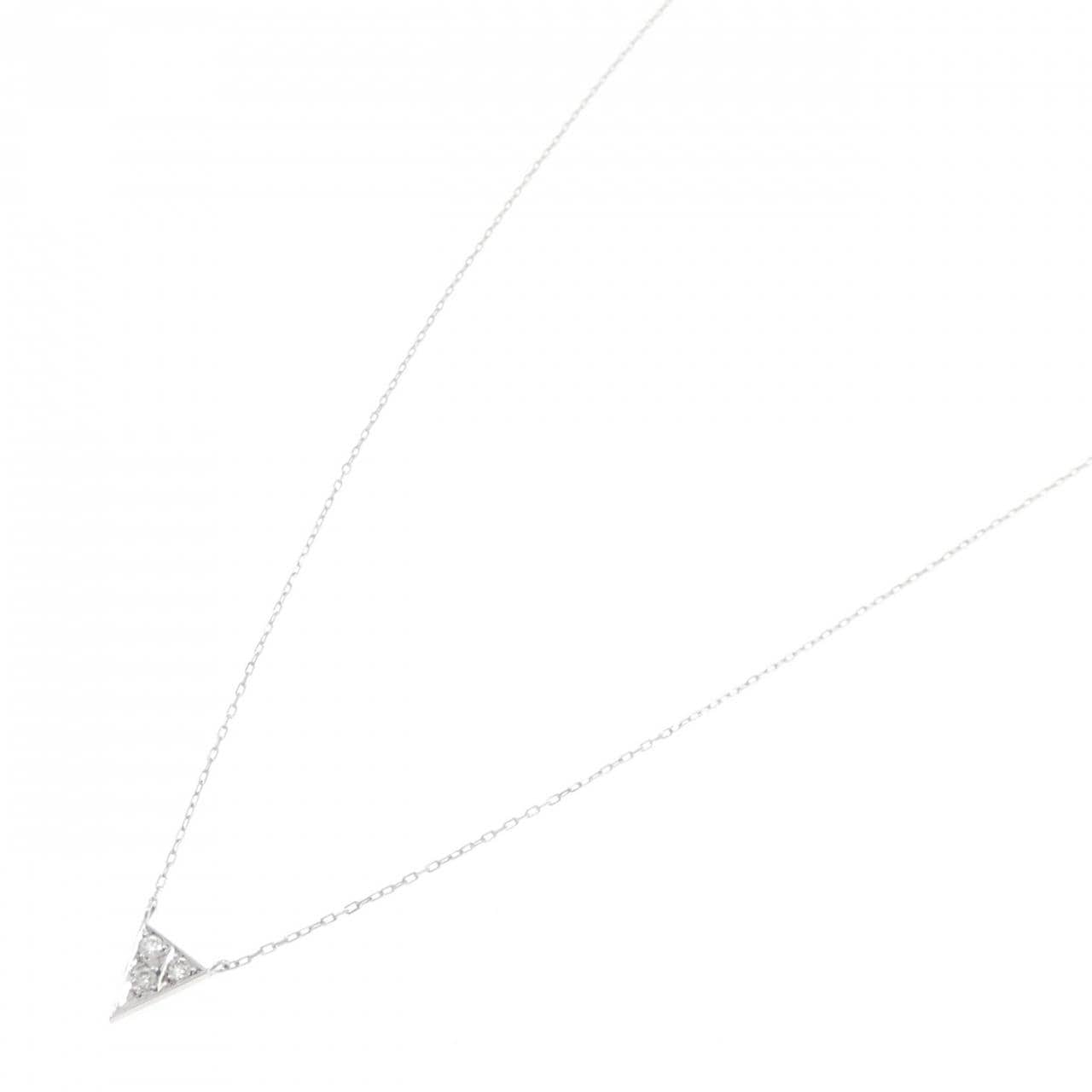 K18WG ダイヤモンド ネックレス 0.09CT