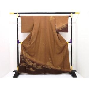 訪問着　金彩加工　刺繍入り　裄丈Ｓ寸　身幅Ｌ寸