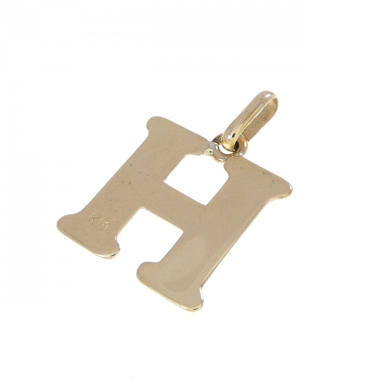 K18YG イニシャルH ペンダント