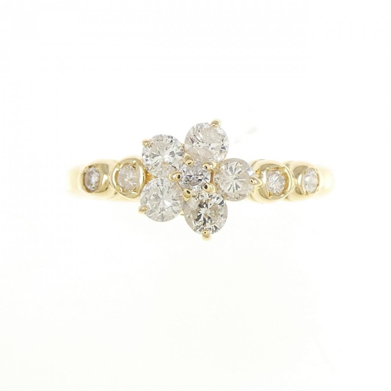 K18YG花朵鑽石戒指0.50CT