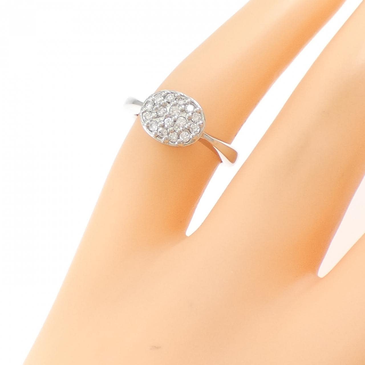 PT900 ダイヤモンド ピンキーリング 0.16CT