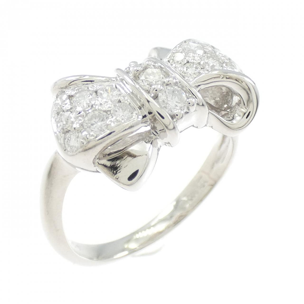 PT900 リボン ダイヤモンド リング 0.50CT