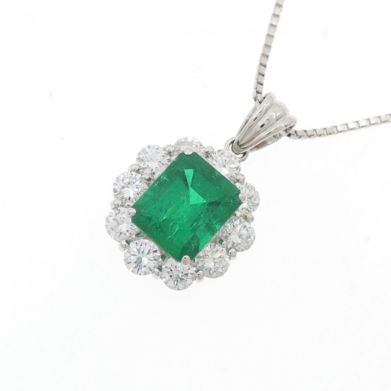 PT900/PT850 エメラルド ネックレス 2.79CT コロンビア産