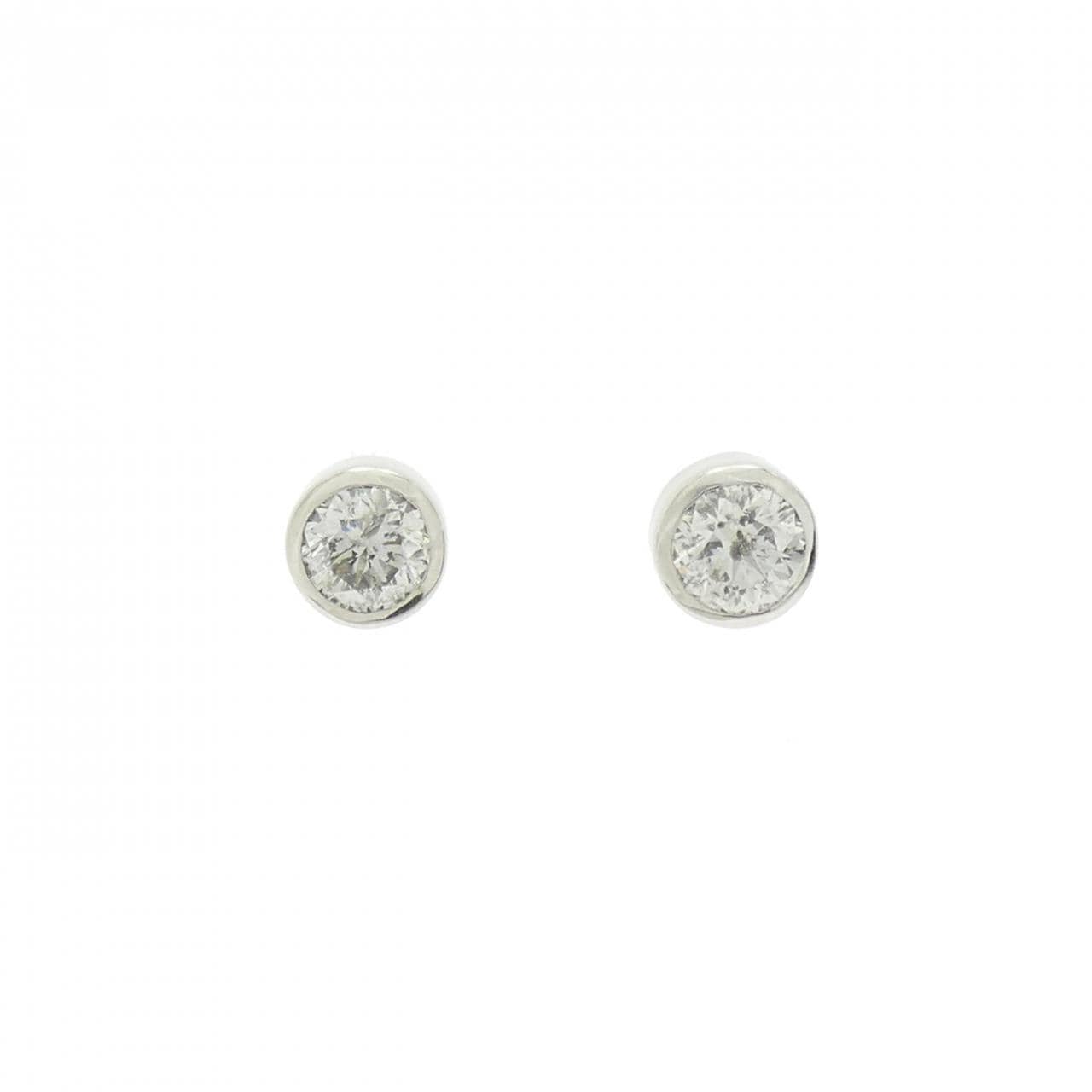 PT900 ソリティア ダイヤモンド ピアス 1.27CT