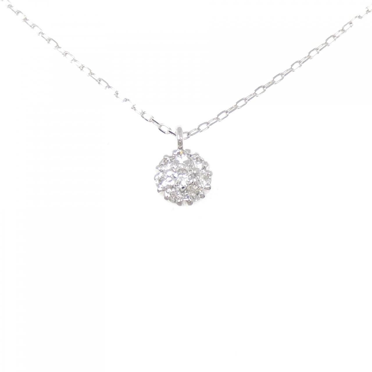 K18WG ダイヤモンド ネックレス 0.20CT