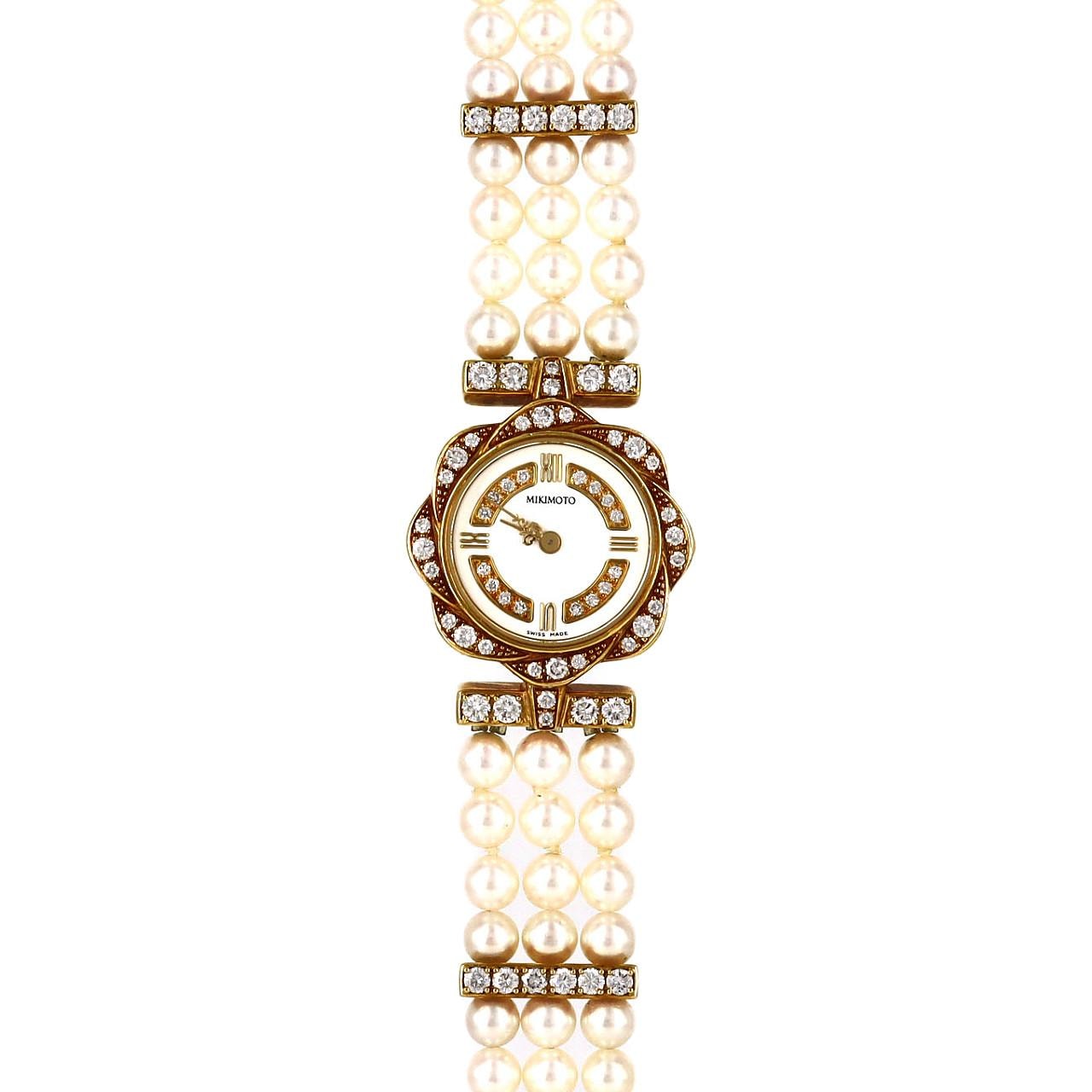 【ノーメンテナンス還元価格】ミキモト YG クォーツ