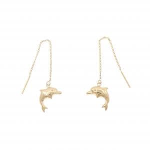 K18YG ドルフィン ピアス