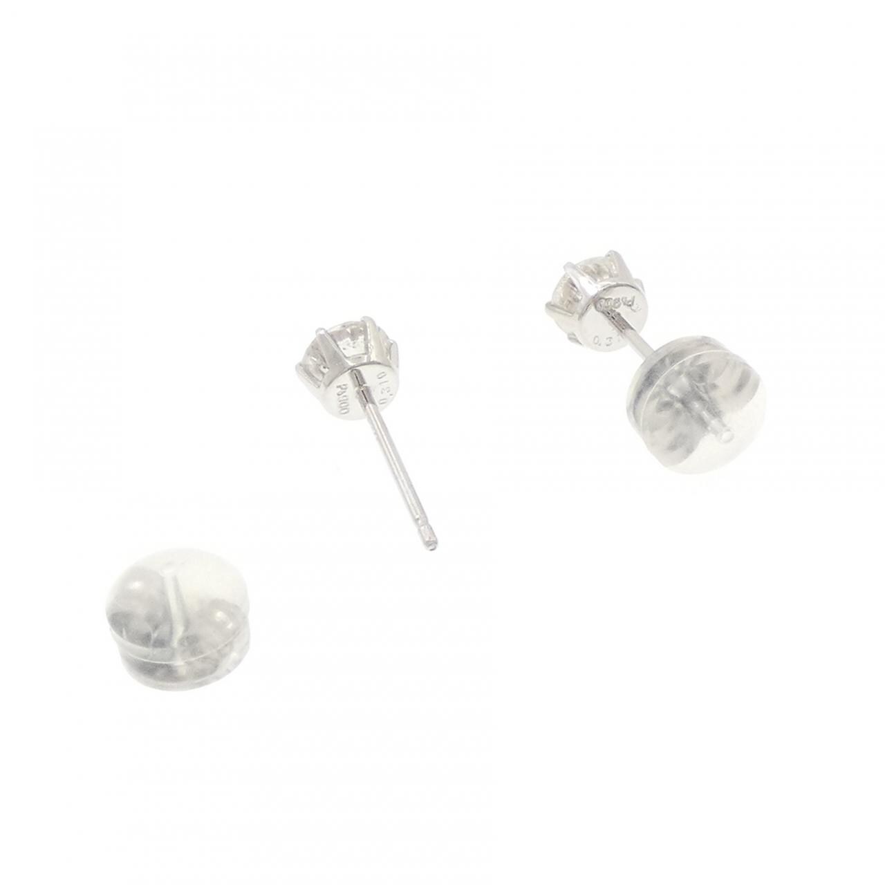 PT900 ソリティア ダイヤモンド ピアス 0.620CT