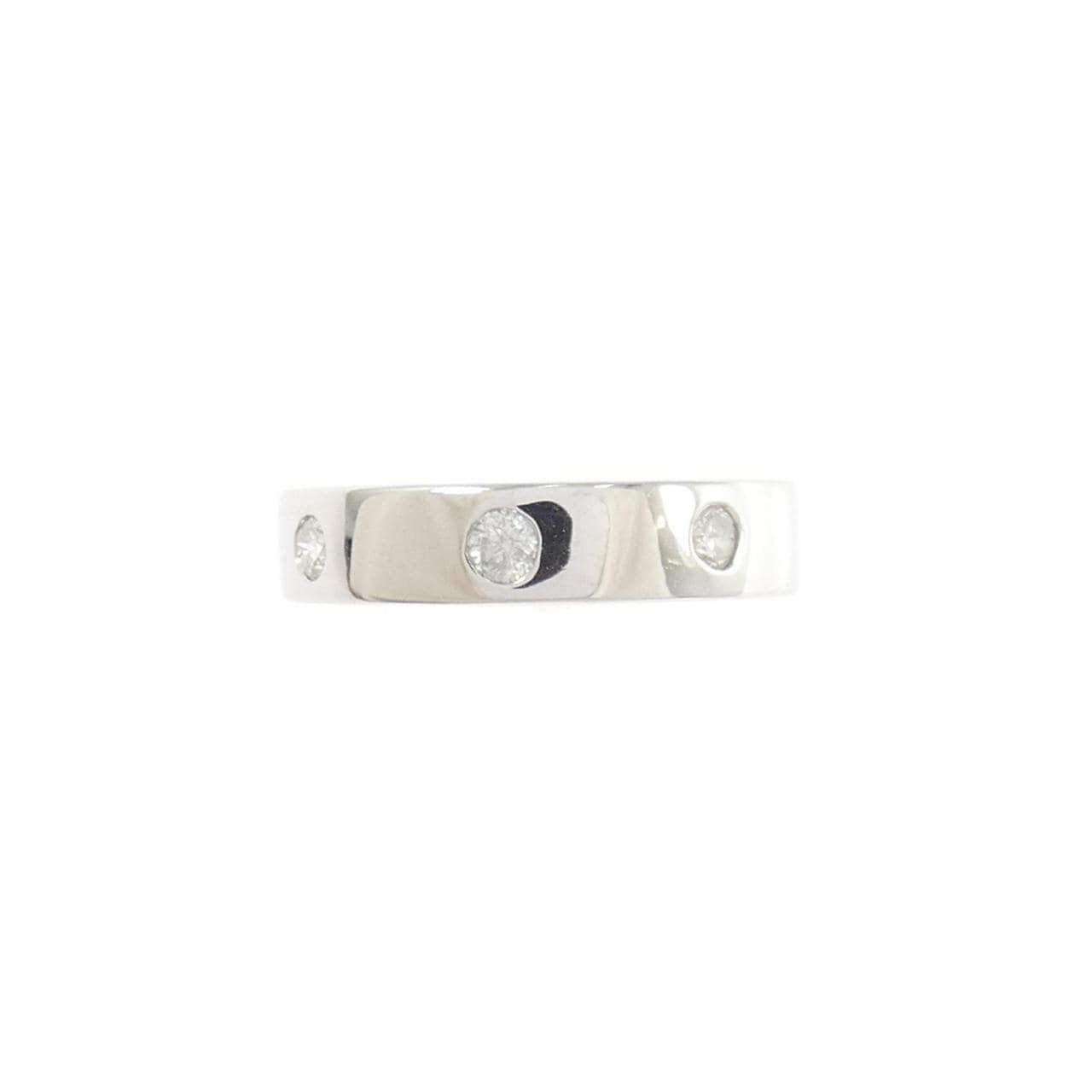 K18WG ダイヤモンド ピンキーリング 0.10CT