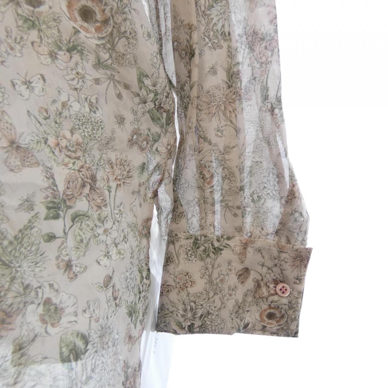 クリスチャンディオール CHRISTIAN DIOR ルーシュカラー付きブラウス 551B34A3B35 トップス