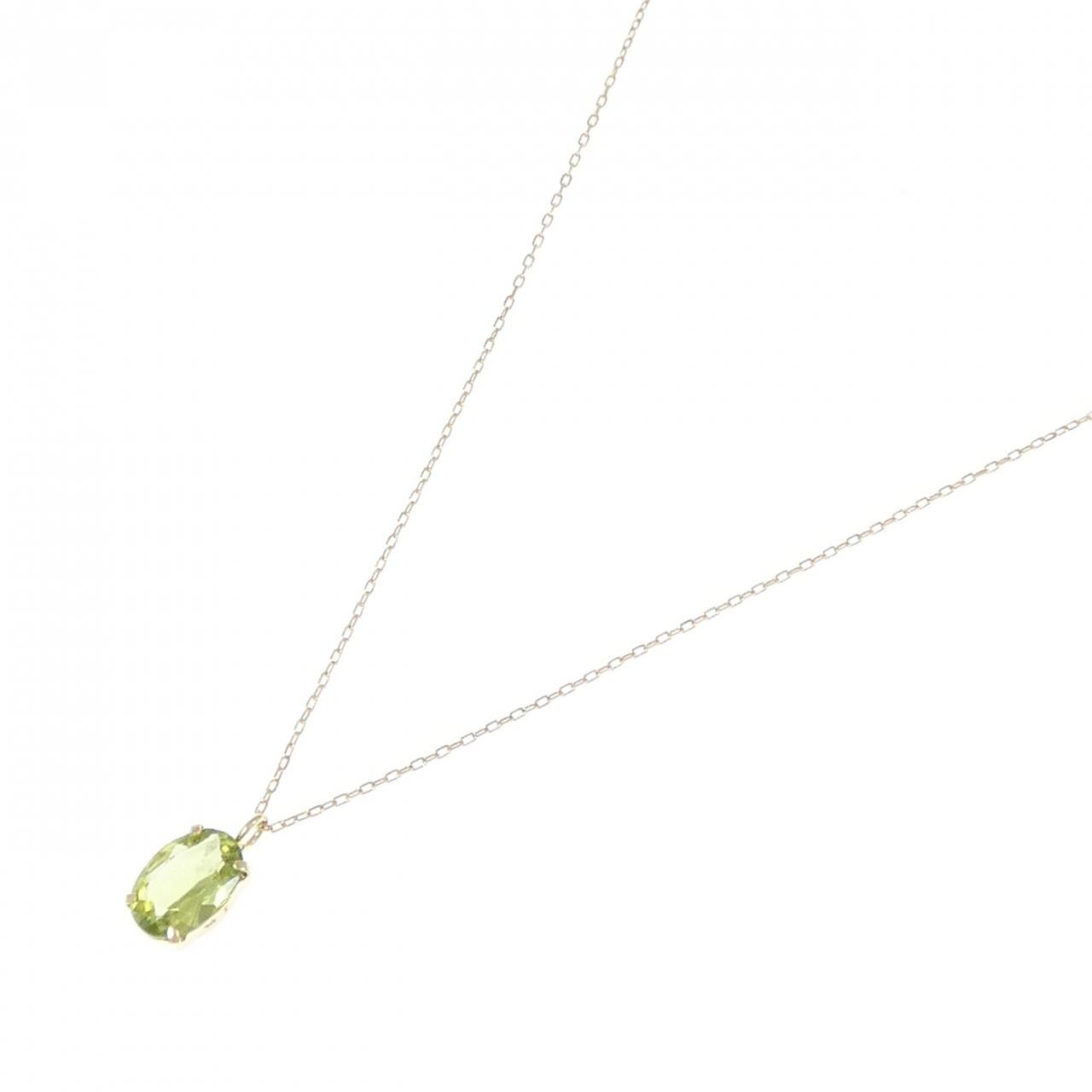 K18YG ペリドット ネックレス 0.67CT