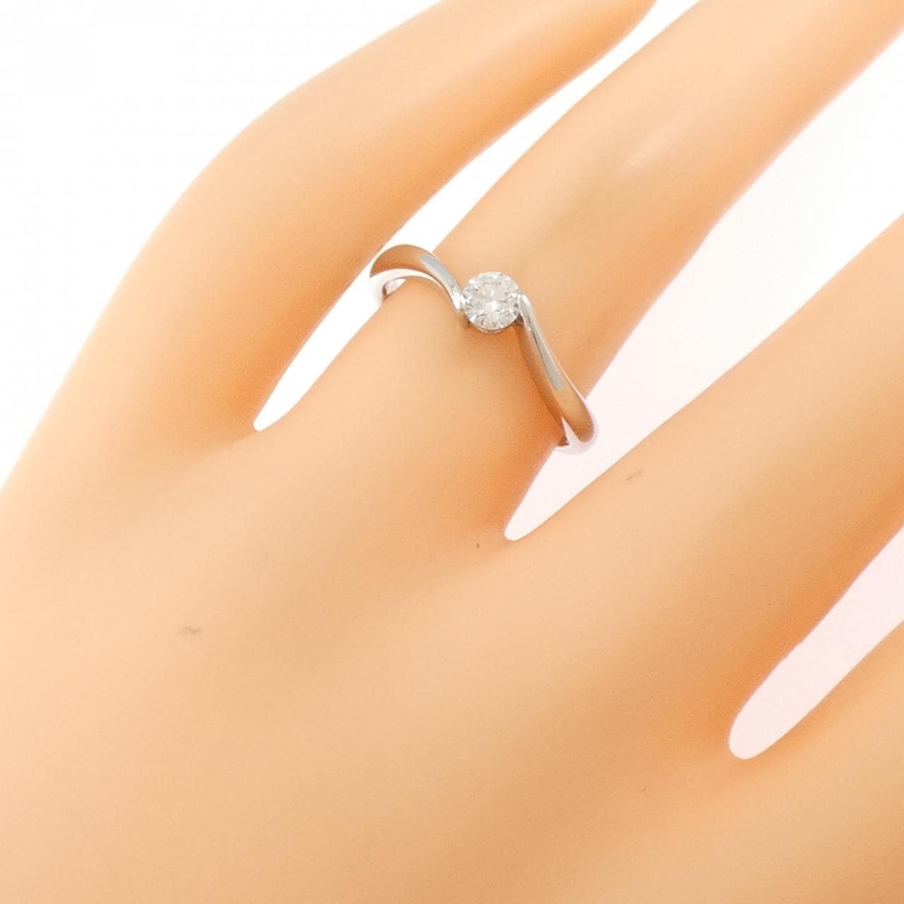 PT900 ソリティア ダイヤモンド リング 0.215CT