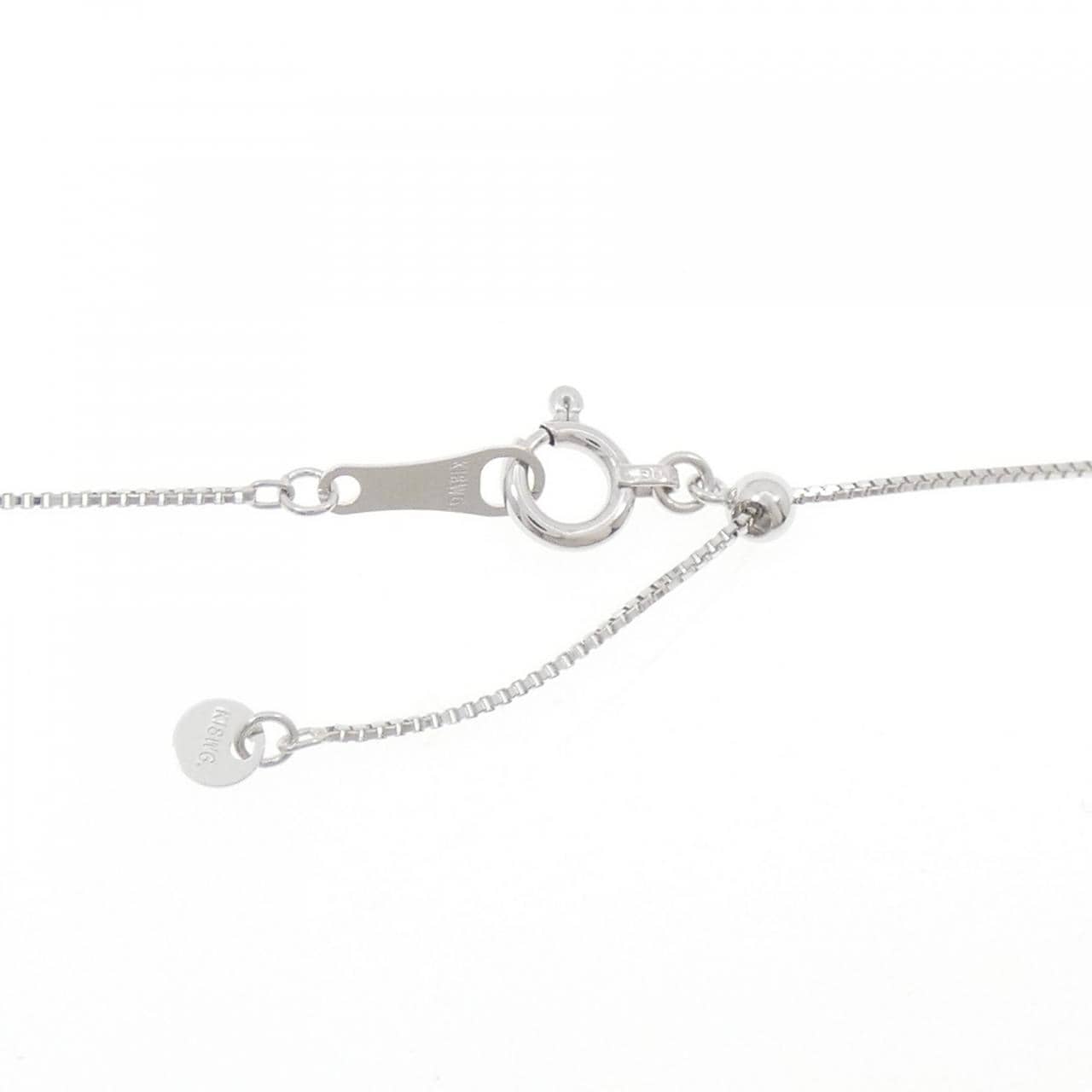 K18WG ホースシュー ダイヤモンド ネックレス 0.20CT