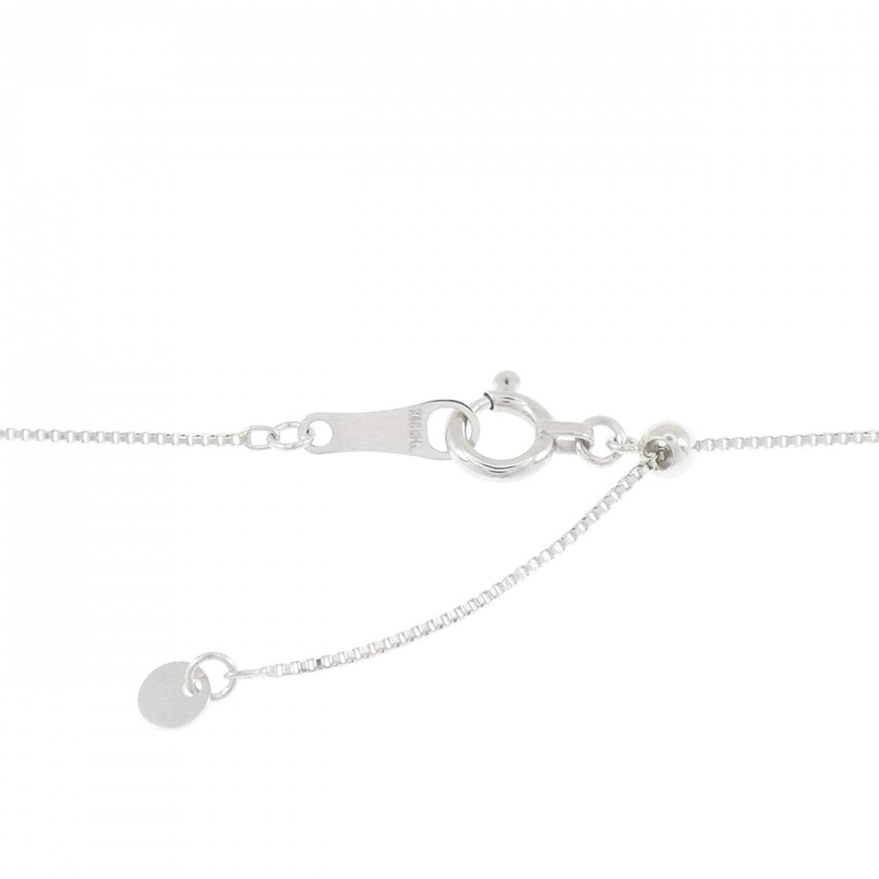 K18WG/K18BG フラワー ダイヤモンド ネックレス 0.16CT