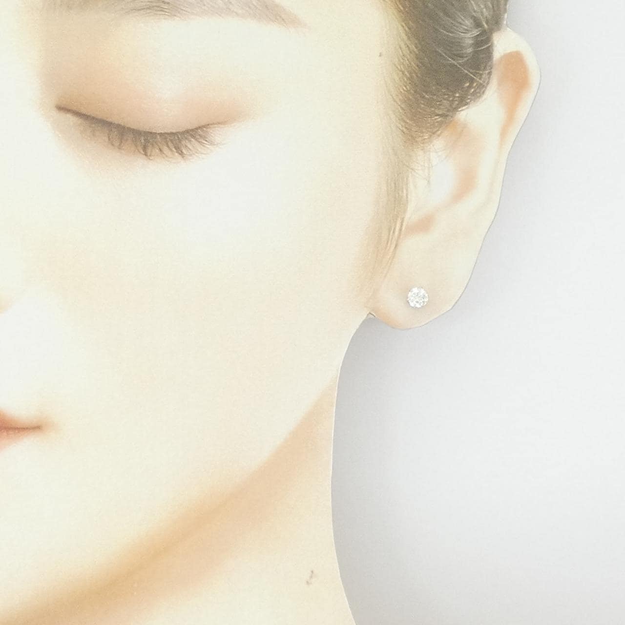 PT900 ダイヤモンド ピアス 0.281CT 0.284CT L-M SI1 VG