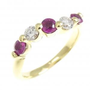 K18YG ルビー リング