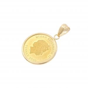 K18YG(枠) コイン ペンダント