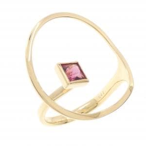 K18YG トルマリン リング 0.47CT