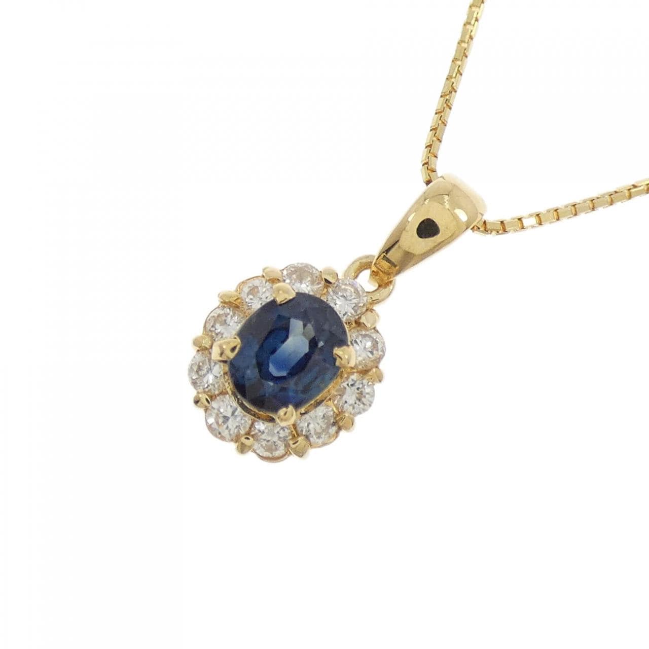 K18YG サファイヤ ネックレス 0.43CT